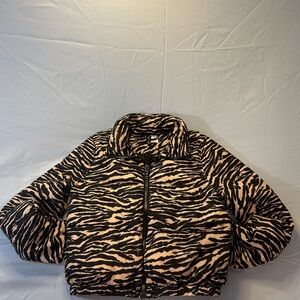 Tiger Print Puffer • XS • Streetwear Cute + Cozy